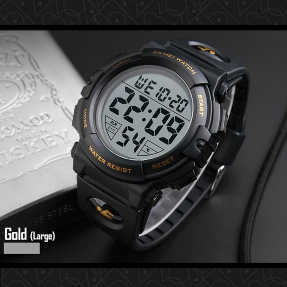 SKMEI Man Watch Armbanduhr Fashion Watch Multifunktions wasserdichte Outdoor Sports Luminous Watch 1258 Gold