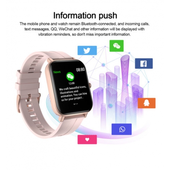2020 Neu F22 Smartwatch, 1,4 Zoll Voll-Touchscreen Bluetooth 5.0 Männer Frauen Herzfrequenz Blutdruck Fitness Tracker IP67 GPS S
