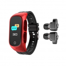 More about 2-in-1 Smart Watch TWS Ohrhoerer Fitness Tracker True Wireless BT5.0 Kopfhoerer Schrittzaehler Kalorienzaehler Aktivitaets-Track