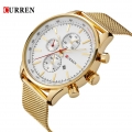 CURREN 2016 Marke LuxuxMens Quarz-beilaeufige Uhr 30M Taegliche Wasserdicht Mann Geschaefts-Armbanduhr W / Kalender-Uhr fuer Man