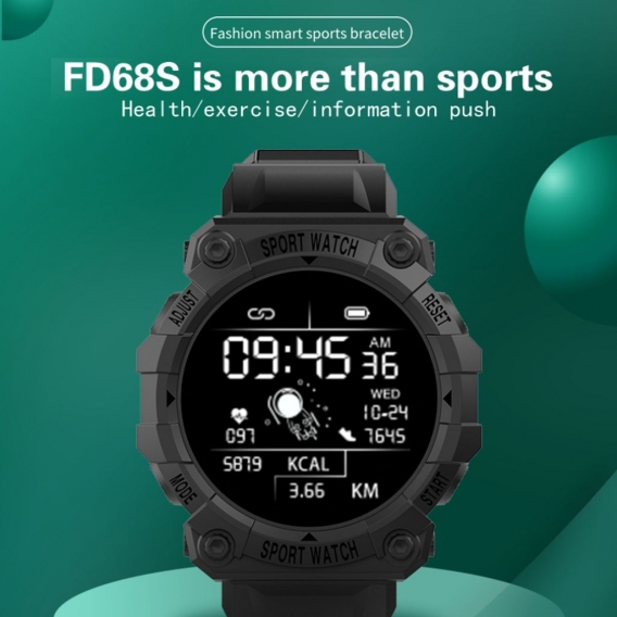 FD68S Smart Watch Sport Smartwatch mit Herzfrequenz Blutdruckmessgerät Uhr Rosa