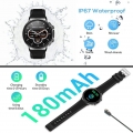 KZKR Smart Watch für Herren, 1,32" Full Touch Screen Fitness Tracker mit Herzfrequenz- und Schlafmonitor, IP67 wasserdicht, für 