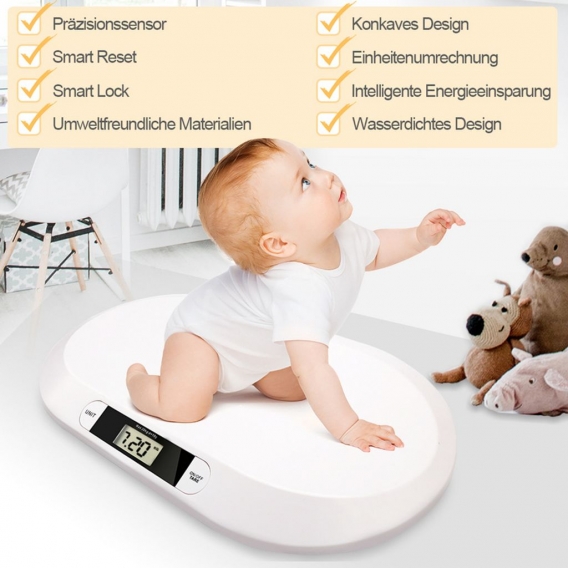 Jopassy  Baby Scales Babywaagen Flat Digital Nursing Scales Animal Scales Suitable for Newborns Under 20 kg with LCD Display Aut