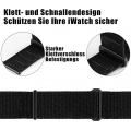 KZKR Nylon Armband Kompatibel mit Apple Watch Armband 42/44mm Sport Verstellbare, für iWatch Series 7/6/5/4/3/2/1,SE (Reflektier