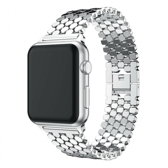 Edelstahlarmband "Dubai" für Apple Watch 42/44/45mm - Silber