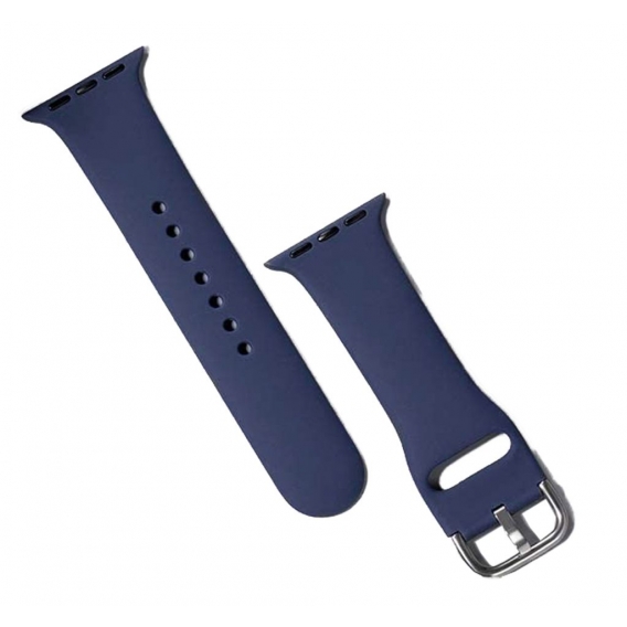 LOOKit 38-0122BSAP-DBL-S Ersatzarmband Silikon 38/40/41mm (S) kompatibel für Apple Watch - Blau