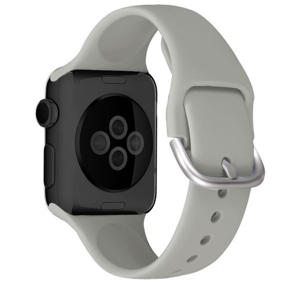 LOOKit 42-0122BSAP-GR-L Ersatzarmband Silikon 42/44/45mm (L) kompatibel für Apple Watch - Grau