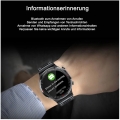 TPFNet Smartwatch mit Silikon Armband - individuelles Display - Smartwatch EKG Armbanduhr mit Schrittzähler, Kalorien uvm. - Mod