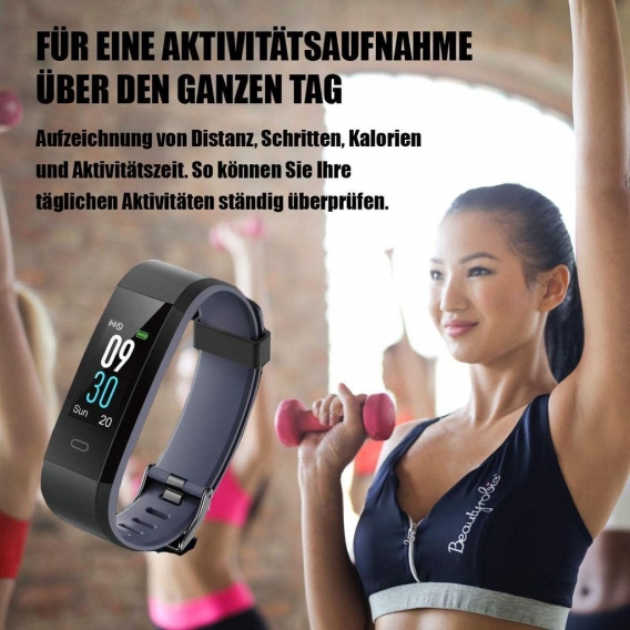 Icefox Fitness Armband, Fitness Trackers Smart Uhr, Wasserdicht IP67 Bluetooth Aktivitätstracker