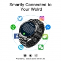 Linuode Smartwatch Bluetooth Anruf Sport Herrenuhr Herzfrequenzüberwachung Musiksteuerung Wasserdichte Smart Watch Herren,Schwar