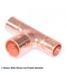 Kupfer T-Stück reduziert i/i/i 06-08-06 mm