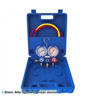 2-Wege Monteurhilfe VMG-2 R22-R134a-R404a-R407c Value, für R404A； R407C； R134a； R22 + 3 x 120 cm Schläuche