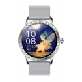 Smartwatch 1,22 zoll Grau Frauen Metall wasserdicht ip67 Blutdruckmessung multi sport modi smart watch band
