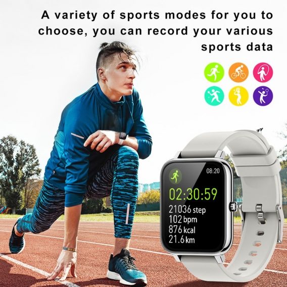 LEMFO LF30 Smart Armband Sportuhr 1,78 Zoll TFT Full-Touchscreen 320*385 Aufloesung BT5.0 Fitness Tracker Schlaf-/Herzfrequenz-/
