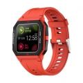 FT10 Smart Uhr für Android und iOS Telefonen Fitness Uhr Schritt Zähler Gesundheit und Fitness Smartwatch Farbe rot