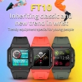 FT10 Smart Uhr für Android und iOS Telefonen Fitness Uhr Schritt Zähler Gesundheit und Fitness Smartwatch Farbe rot