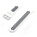 Austauschbares Silikonarmband Schnalle Atmungsaktives Armband Armband Kompatibel mit 20 mm Universal Smart Watch White
