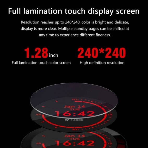 2021 Sports Smart Watch Herren IP68 Wasserdichtes Voll-Touchscreen-Silikonarmband SmartWatch für Android IOS Phone Fitness Track