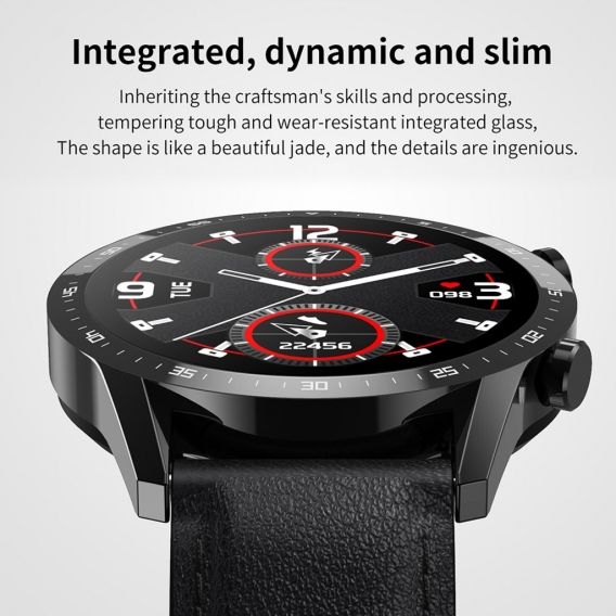 1,28 Zoll Smart Watch Telefonuhr Blutdruck- und Herzfrequenzmesser IP67 Wasserdichte Voll-Touchscreen-Uhr Fitness Tracker Multif
