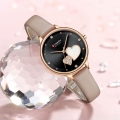 CURREN Damen Quarzuhr Lederarmband Exquisite Diamant Zifferblatt Weibliches Armband Elegante Damenuhren Armband Genaue Zeit 3ATM