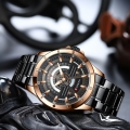 CURREN Herren Quarzuhr Klassische Herrenmode Armbanduhr mit Edelstahlband Leuchtzeiger 3ATM Wasserdichtes Kalenderwochen-Display