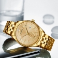 Paar Uhren CHENXI Quarzuhr Mode Armbanduhr mit Edelstahlband Leuchtzeiger 3ATM Wasserdicht fuer Tages- und Geschaeftsliebhaber S
