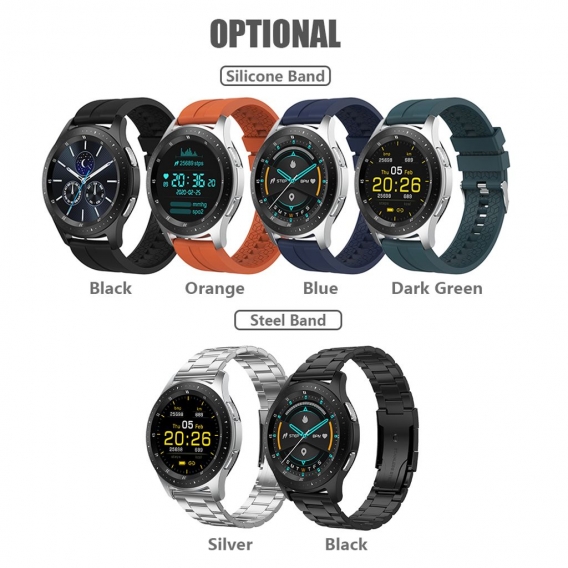 1,28 '' Smart Watch Full Touch Herzfrequenz Blutdruckerkennung Multi-Sport-Modus Wissenschaftlicher Schlaf Bewegungsmangel IP67 