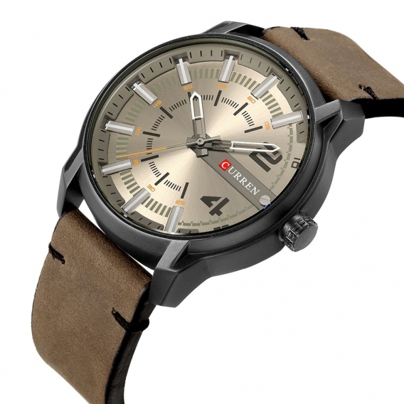 Curren Fashion Leder Uhren Maenner Quarz Analog Datum Uhr Maennlich Armbanduhren Relogio Masculino