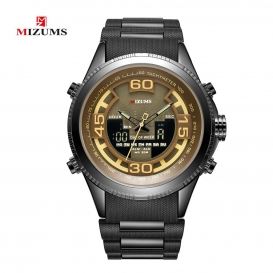 More about MIZUMS Herrenuhr Fashion Alloy Case Digital Analog Dual-Uhrwerk Sport Wasserdichte Quarz-Armbanduhr