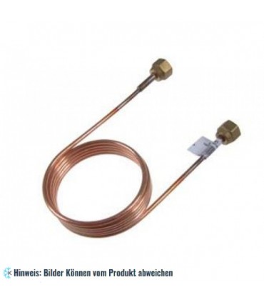 Druckausgleichsleitung / Kapillarrohr mit Überwurfmutter, 2,5 x 1500 mm, Überwurfmutter 1/4"SAE