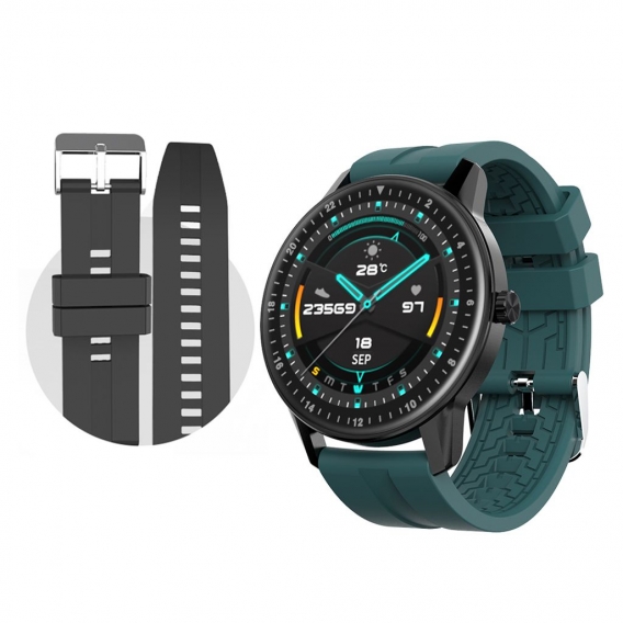 Kospet MAGIC 2 Smart Watch mit austauschbarem 1,3-Zoll-Touchscreen-Band 30 Sportmodi Herzfrequenz- und Blutdruckmessgeraet Wisse