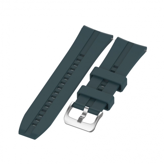 22mm Silikon Armband Ersatz Armband mit Schnalle für HUAWEI WATCH GT 2 46mm / HONOR MagicWatch 2 46mm / HONOR MagicWatch,Dunkelg