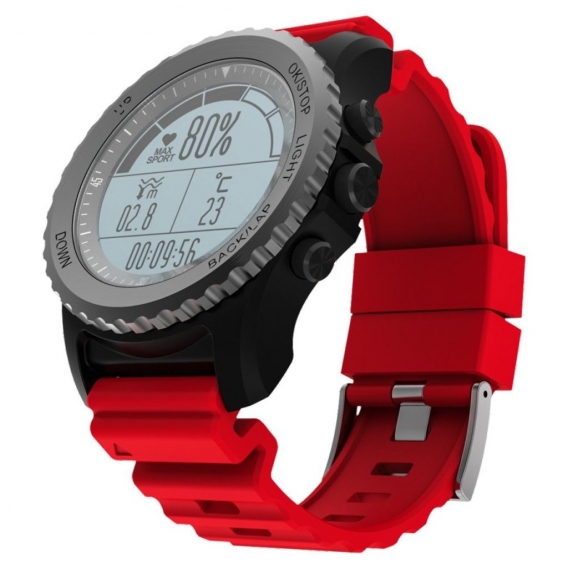Wasserdichte Smart Armbanduhr für Sport und Freizeit SF-SM968 Rot