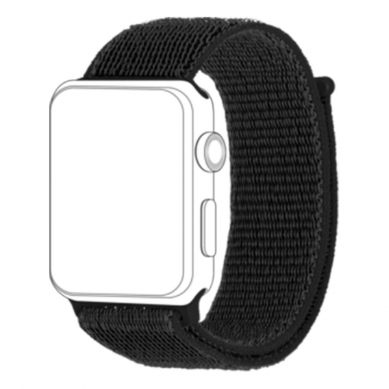 Topp 40-37-2698, Band, Smartwatch, Schwarz, Apple, Apple Watch (42/44 mm), Nylon