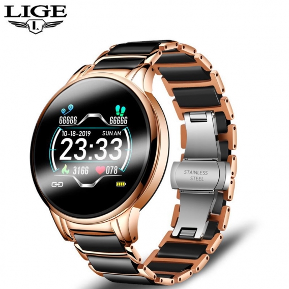 LIGE Luxus Smart Watch Damen Wasserdichter Sport Fitness Tracker Fš¹r An