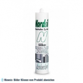 NORDSIL N Grau Weiß 310 ml, Einkomponenten-Silikondichtstoff für den Kühlhausbau (elastisch bleibender neutralhärtender)