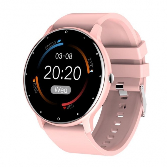 1,3 "Zoll Touchscreen Armbanduhr Sport Smart Band Fitness Armband Smartwatch Armbanduhr für Android IOS  ＃ Rosa