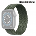 Geflochtenes Kompatibel mit Apple Watch Armband,Elastic Nylon Sport Ersatzband für iWatch Serie(38/40mm,Dunkeloliv)