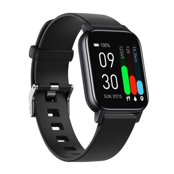 Smartwatch mit vielen Sport- und Gesundheitsfunktionen wasserdicht Schwarz
