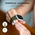ARTWIZZ WatchBand Flex Stoff Armband für Apple Watch Series SE 7 6 5 4 3 2 1, Farbe:Space-Grey, kompatibel mit:Apple Watch 42/44