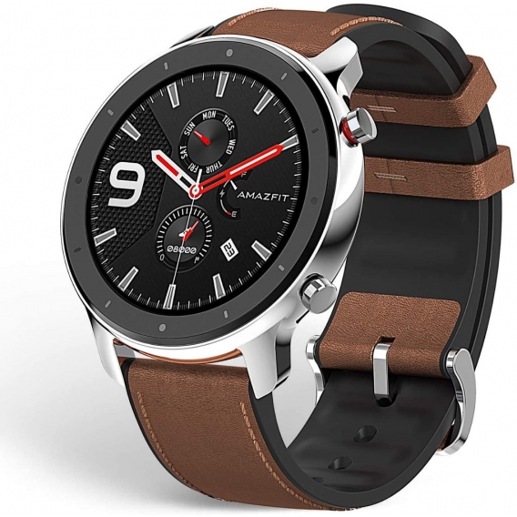 CYE Smartwatch GTR 47mm 1,39 Zoll Touch Control Farbdisplay Sportuhr Fitness Armbanduhr 5 ATM wasserdicht Stoppuhr mit GPS, Schr