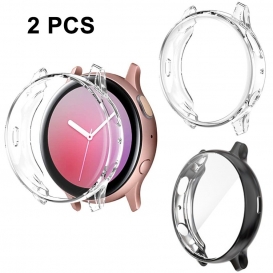 More about 2 Stück Kompatibel mit Galaxy Watch Active2 Gehäuse 40 mm, 2 Packungen Soft TPU Stoßstange Full Around Displayschutzfolie für Sa