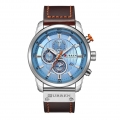 Curren Herrenmode Kunstleder-Sport-Armbanduhr-beilaeufige Uhr-Luxuxwasser-bestaendige Quarzuhr