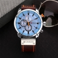 Curren Herrenmode Kunstleder-Sport-Armbanduhr-beilaeufige Uhr-Luxuxwasser-bestaendige Quarzuhr