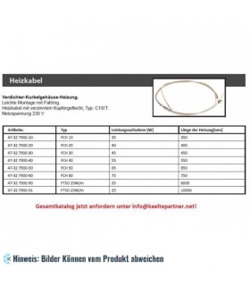 Ölsumpfheizung universal, Leistung 35 W, d min./ max＝120 / 175 mm