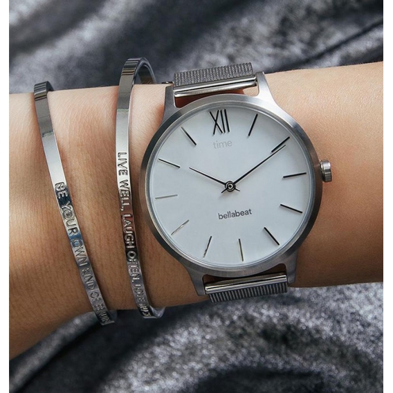 Bellabeat Time, hybride Smart Watch für Frauen, silber
