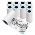 10 Rollen 57x30mm Selbstklebendes Thermodirektpapier Weisses bedruckbares Aufkleberpapier BPA-frei Wasserfest oelbestaendig Reib