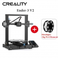 【Neu】Creality 3D Ender-3 V2 3D-Drucker Druckgröße 220*220*250mm + 1KG PLA-Filament (zufällige Farbe)