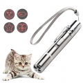 Laserpointer für Katzen USB wiederaufladbar, Cat Dog Interactive Lazer Toy, Heimtier-Übungs-Chaser-Tool, 3-Modus, Taschenlampen