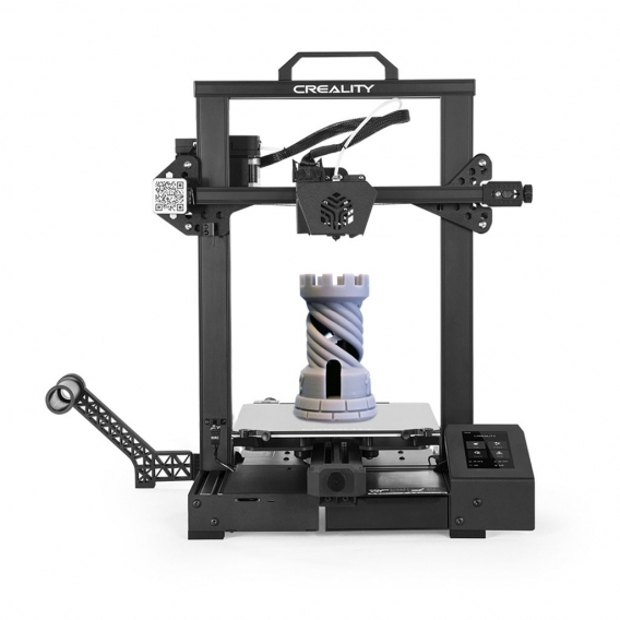 Creality 3D CR-6 SE 3D-Drucker 235x235x250MM Druckgroesse + 1 kg Weiss PLA-Filament